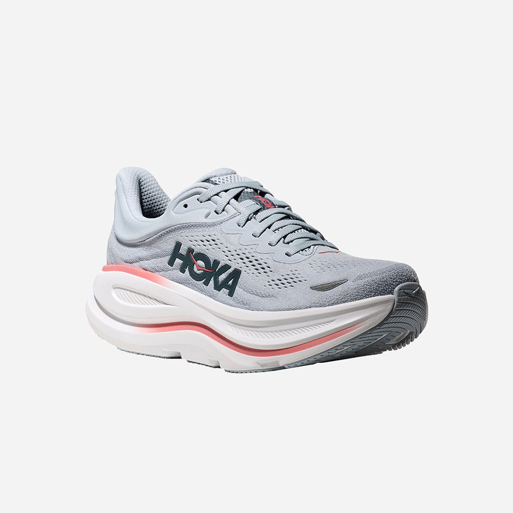Giày Chạy Bộ Nữ HOKA Bondi 9 Wide - Xám - Supersports Vietnam
