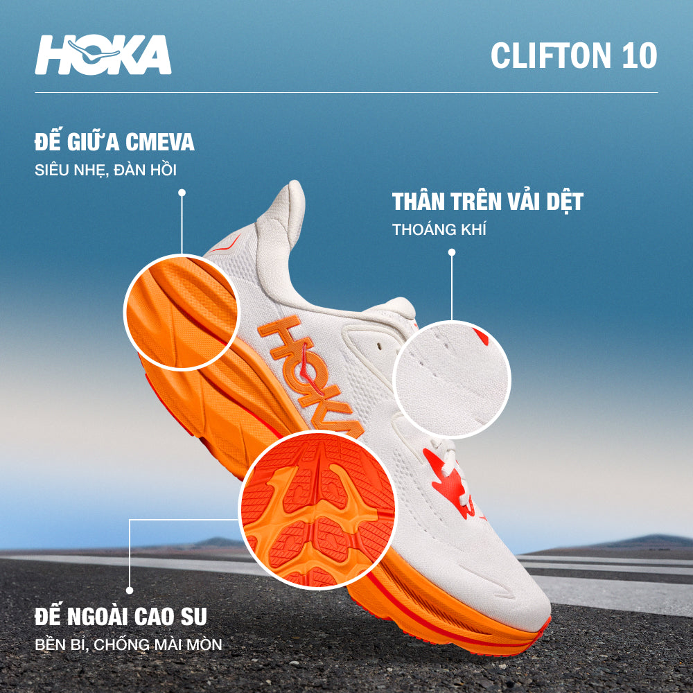 Giày Chạy Bộ Nam HOKA Clifton 10 - Nhiều Màu - Supersports Vietnam