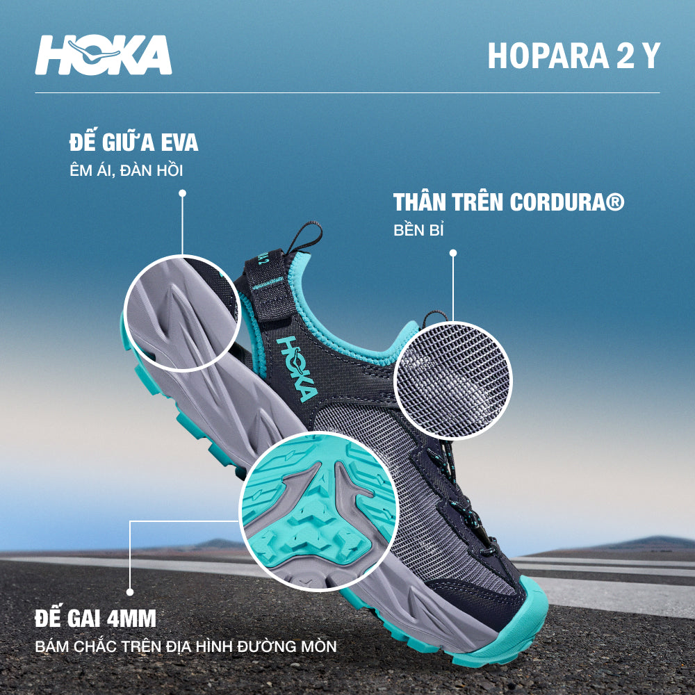 Giày Leo Núi Trẻ Em HOKA Hopara 2 Y - Xám - Supersports Vietnam