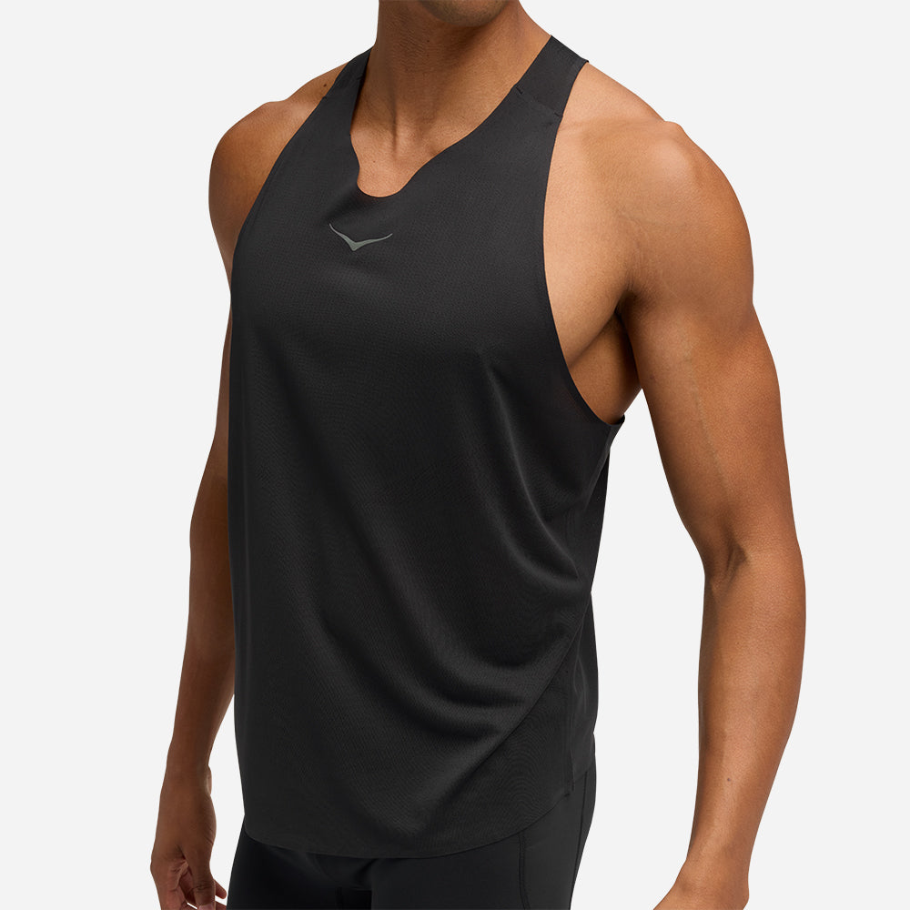 Áo Ba Lỗ Nam HOKA Race Day Singlet - Đen - Supersports Vietnam