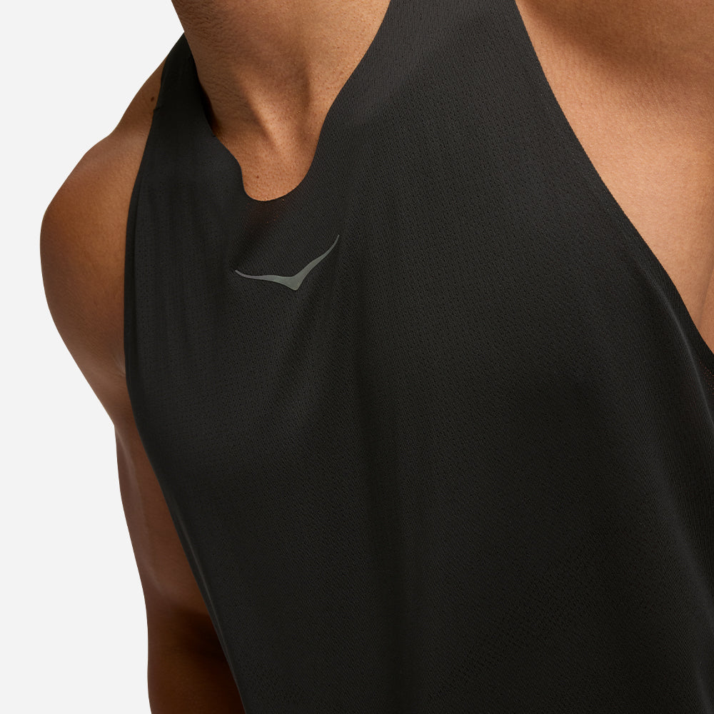 Áo Ba Lỗ Nam HOKA Race Day Singlet - Đen - Supersports Vietnam