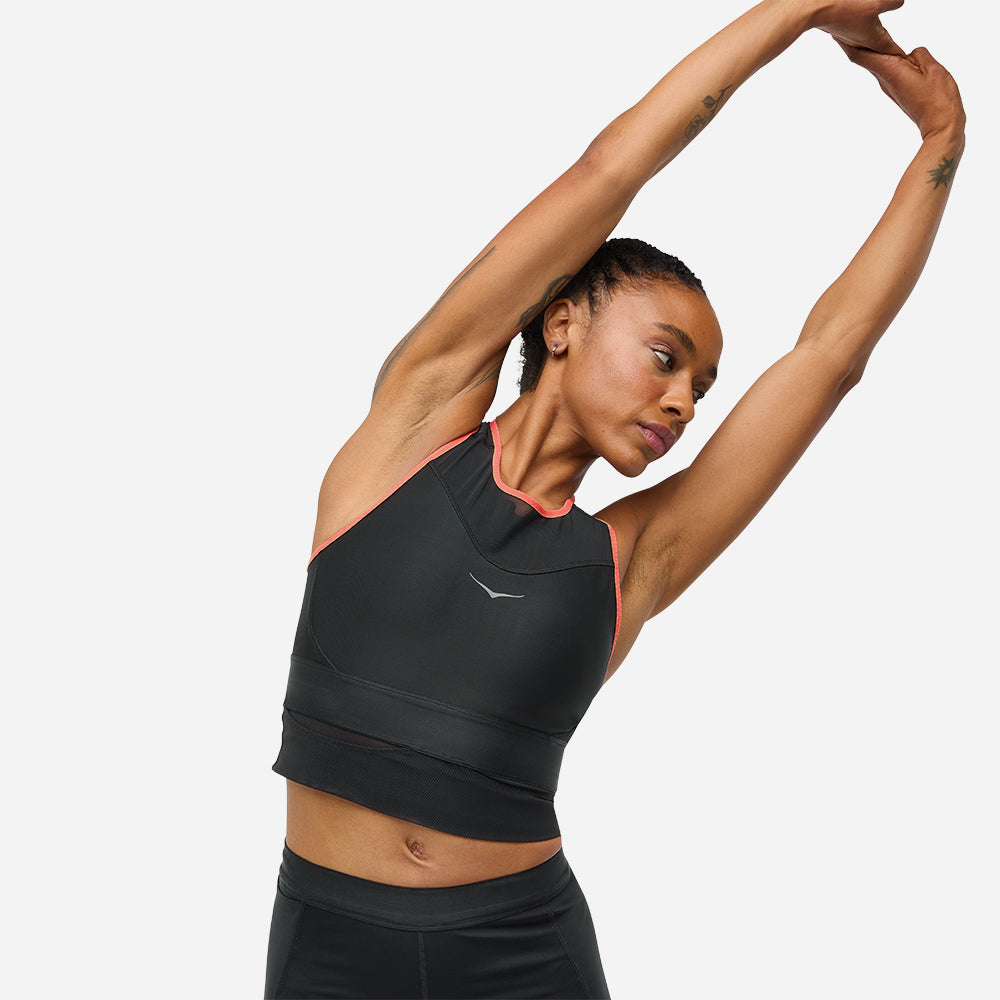 Áo Bra Thể Thao Nữ HOKA Race Day - Đen - Supersports Vietnam