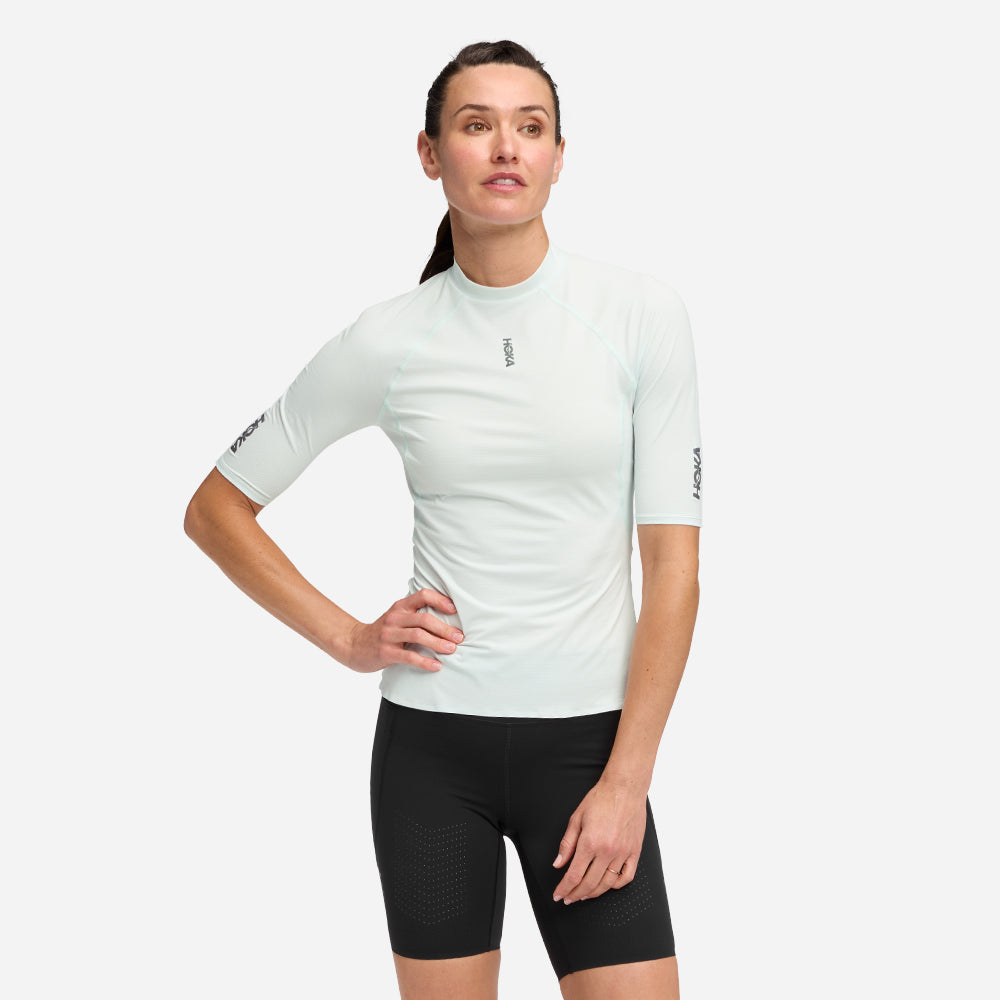 Áo Thun Nữ HOKA Skybreeze Sleeve - Xanh Mint - Supersports Vietnam