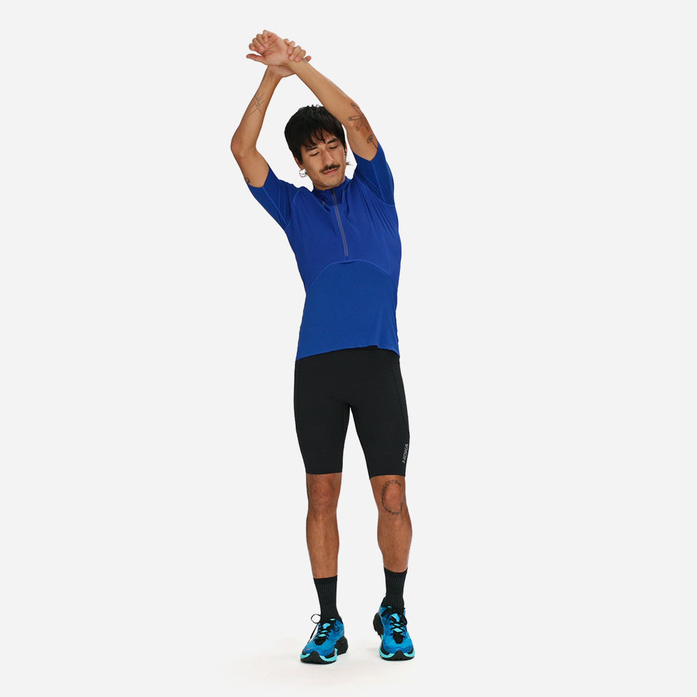 Áo Thun Nam HOKA Skybreeze Sleeve Zip - Xanh Dương - Supersports Vietnam