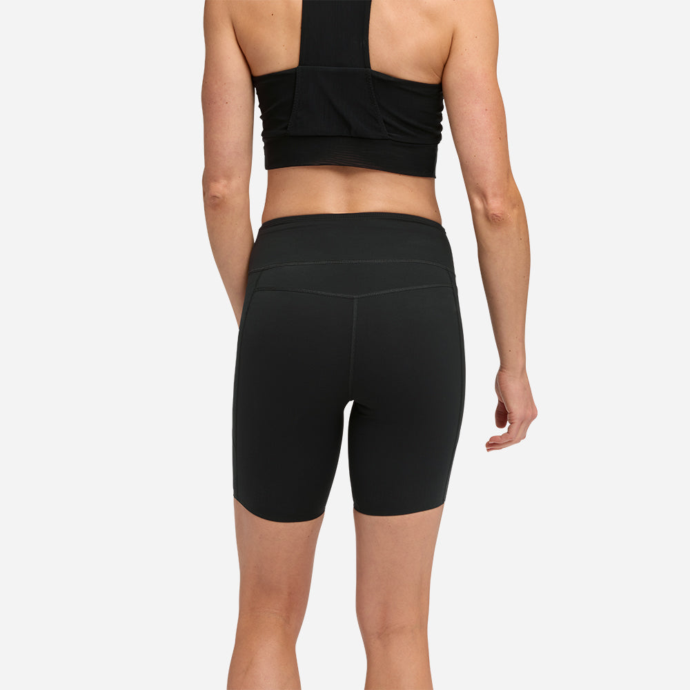 Quần Bó Thể Thao Nữ HOKA Skybreeze Half - Đen - Supersports Vietnam