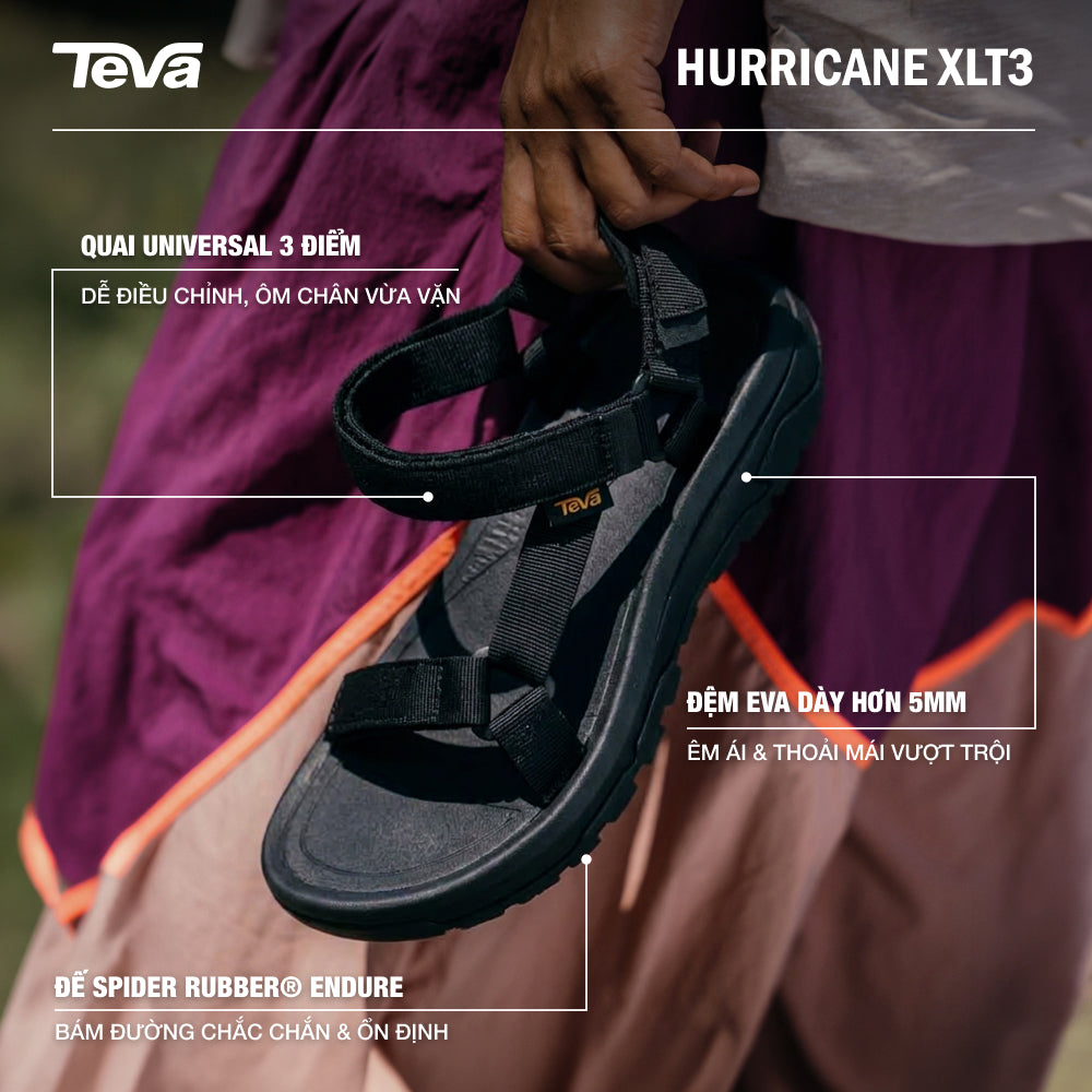 Giày Sandals Nam Teva Hurricane Xlt3 - Đen - Supersports Vietnam