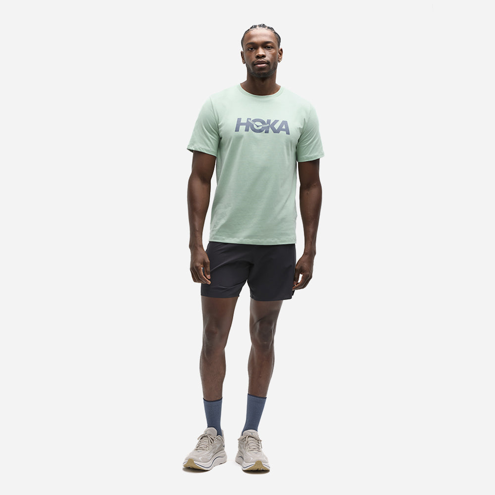 Áo Thun Nam HOKA Core Logo Ctn - Xanh Mint - Supersports Vietnam