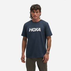 Áo Thun Nam HOKA Core Logo Ctn Short Sleeve - Xanh Navy - Supersports Vietnam
