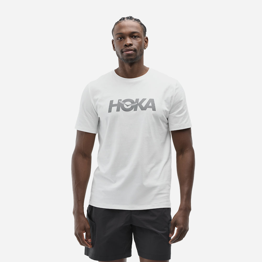 Áo Thun Nam HOKA Core Logo Ctn - Trắng - Supersports Vietnam