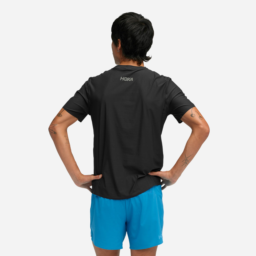 Áo Thun Nam HOKA Airolite Short Sleeve 2.0 - Đen - Supersports Vietnam