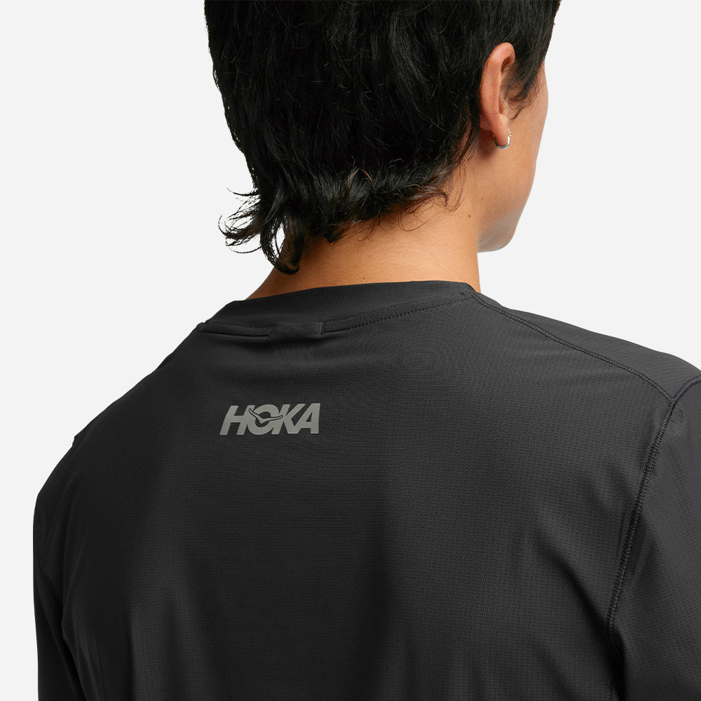Áo Thun Nam HOKA Airolite Short Sleeve 2.0 - Đen - Supersports Vietnam