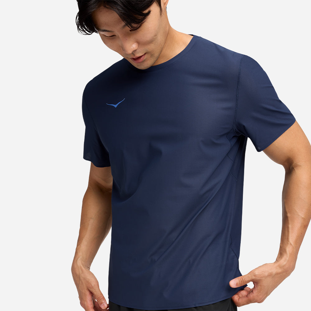 Áo Thun Nam HOKA Airolite Short Sleeve 2.0 - Xanh Navy - Supersports Vietnam