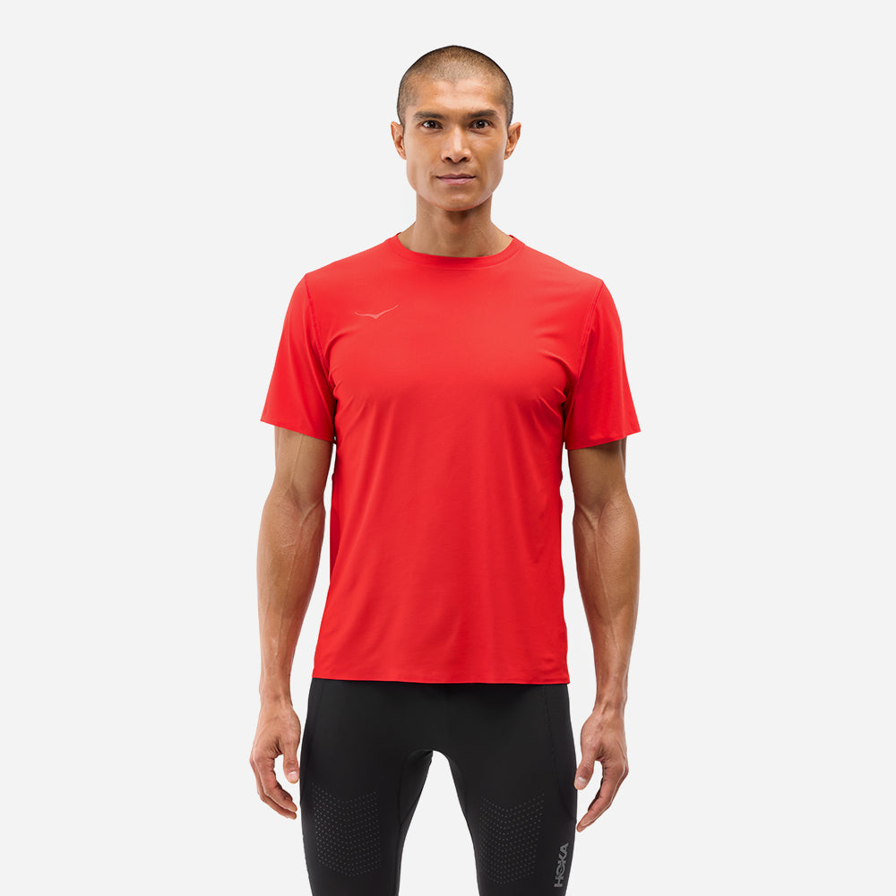 Áo Thun Nam HOKA Airolite Short Sleeve 2.0 - Đỏ - Supersports Vietnam