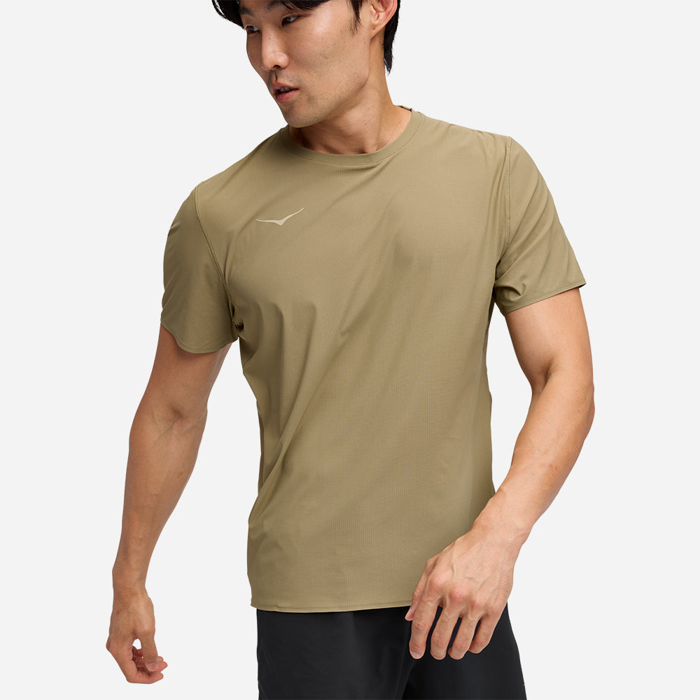 Áo Thun Nam HOKA Airolite Short Sleeve 2.0 - Nâu - Supersports Vietnam