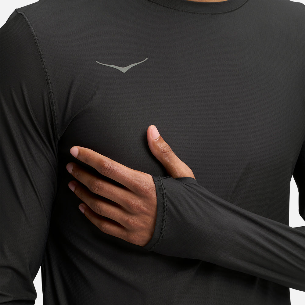 Áo Thun Nam HOKA Airolite Long Sleeve 2.0 - Đen - Supersports Vietnam