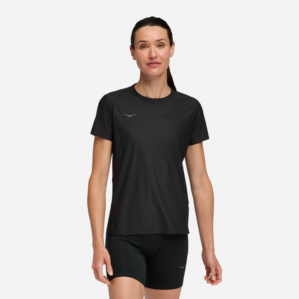 Áo Thun Nữ HOKA Airolite Short Sleeve 2.0 - Đen - Supersports Vietnam
