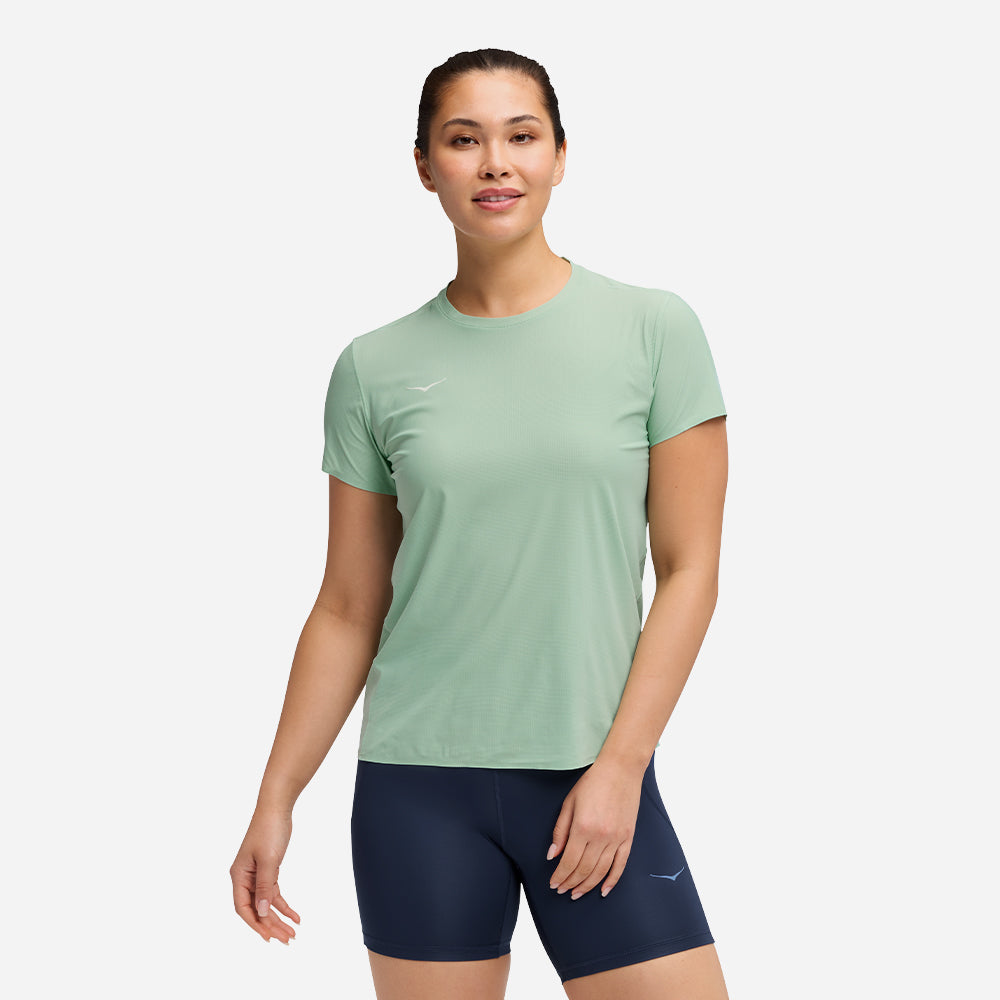 Áo Thun Nữ HOKA Airolite Short Sleeve 2.0 - Xanh Lá - Supersports Vietnam