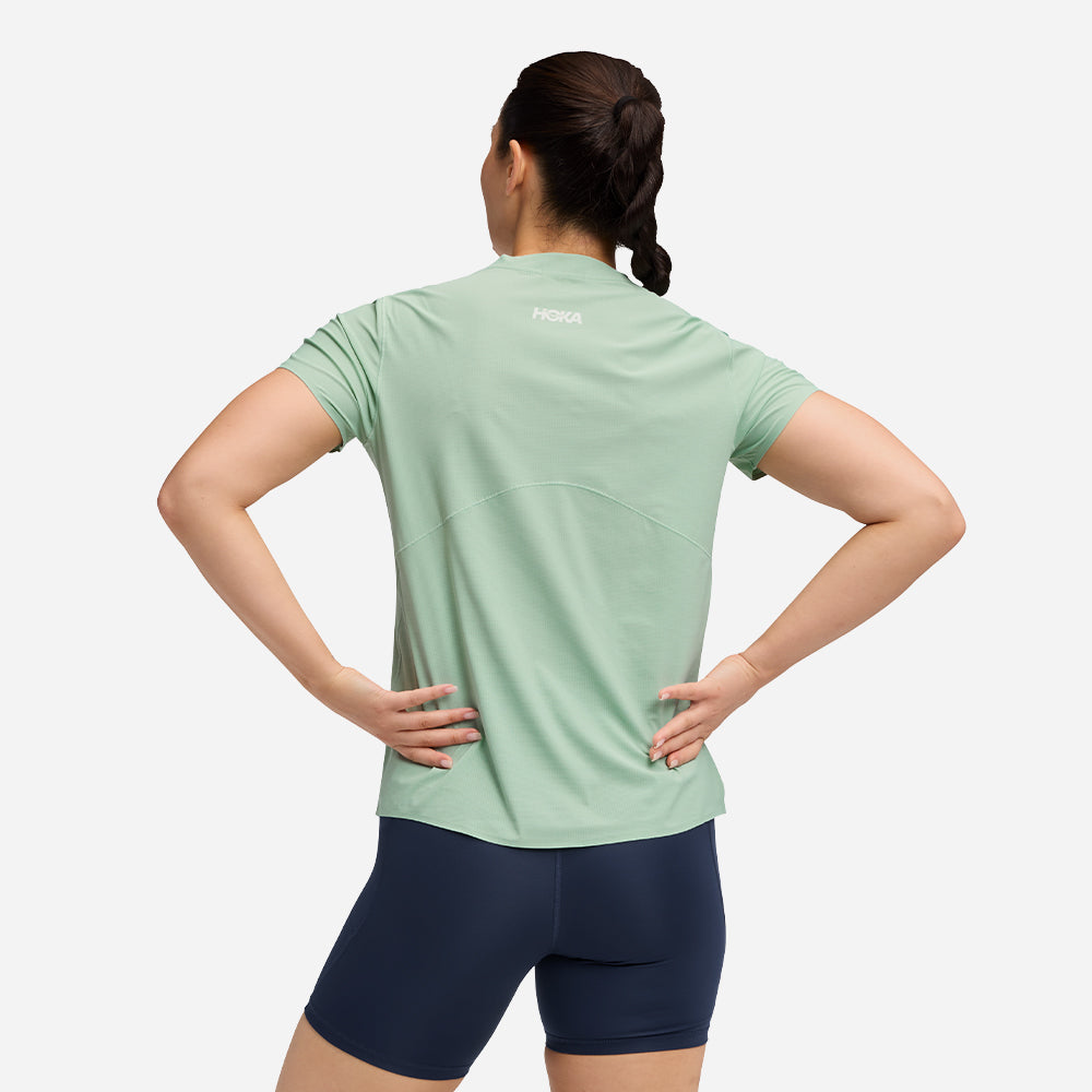 Áo Thun Nữ HOKA Airolite Short Sleeve 2.0 - Xanh Lá - Supersports Vietnam