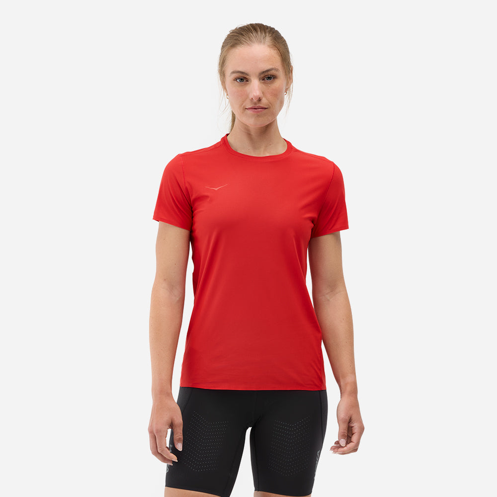 Áo Thun Nữ HOKA Airolite Short Sleeve 2.0 - Đỏ - Supersports Vietnam