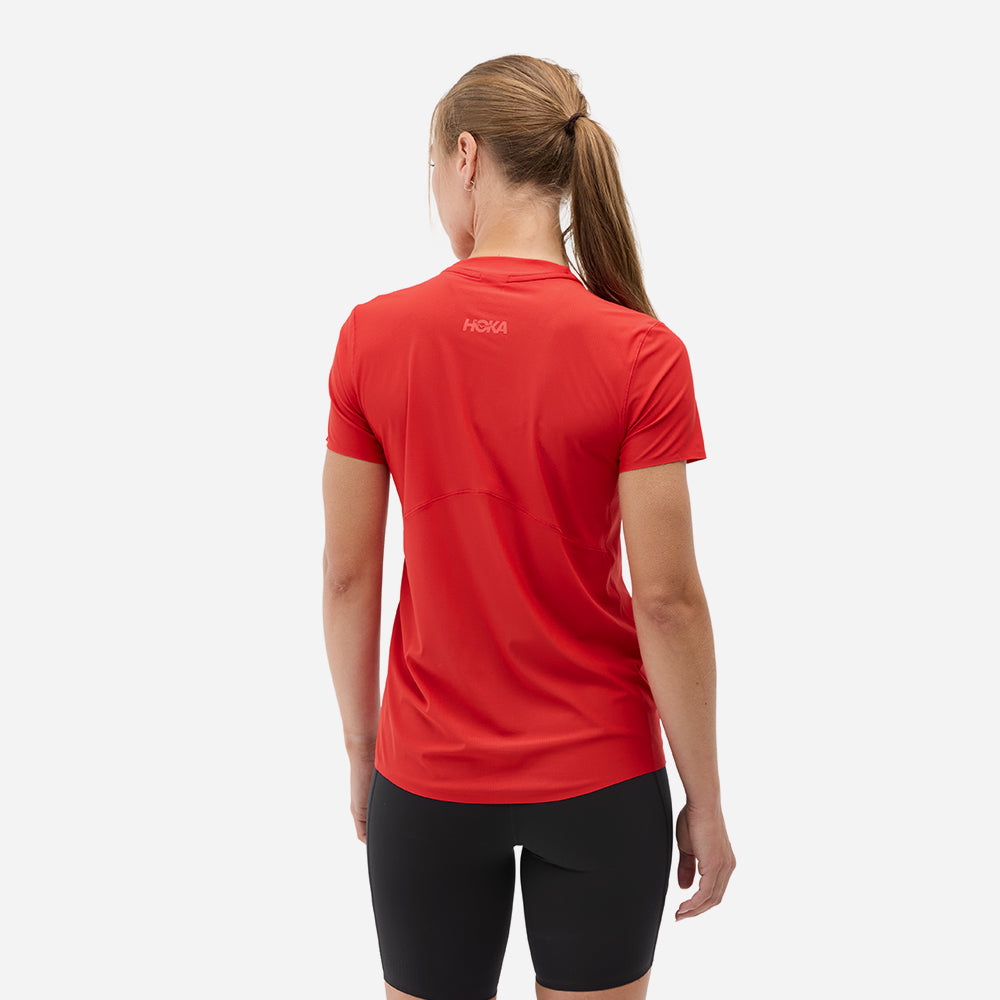 Áo Thun Nữ HOKA Airolite Short Sleeve 2.0 - Đỏ - Supersports Vietnam