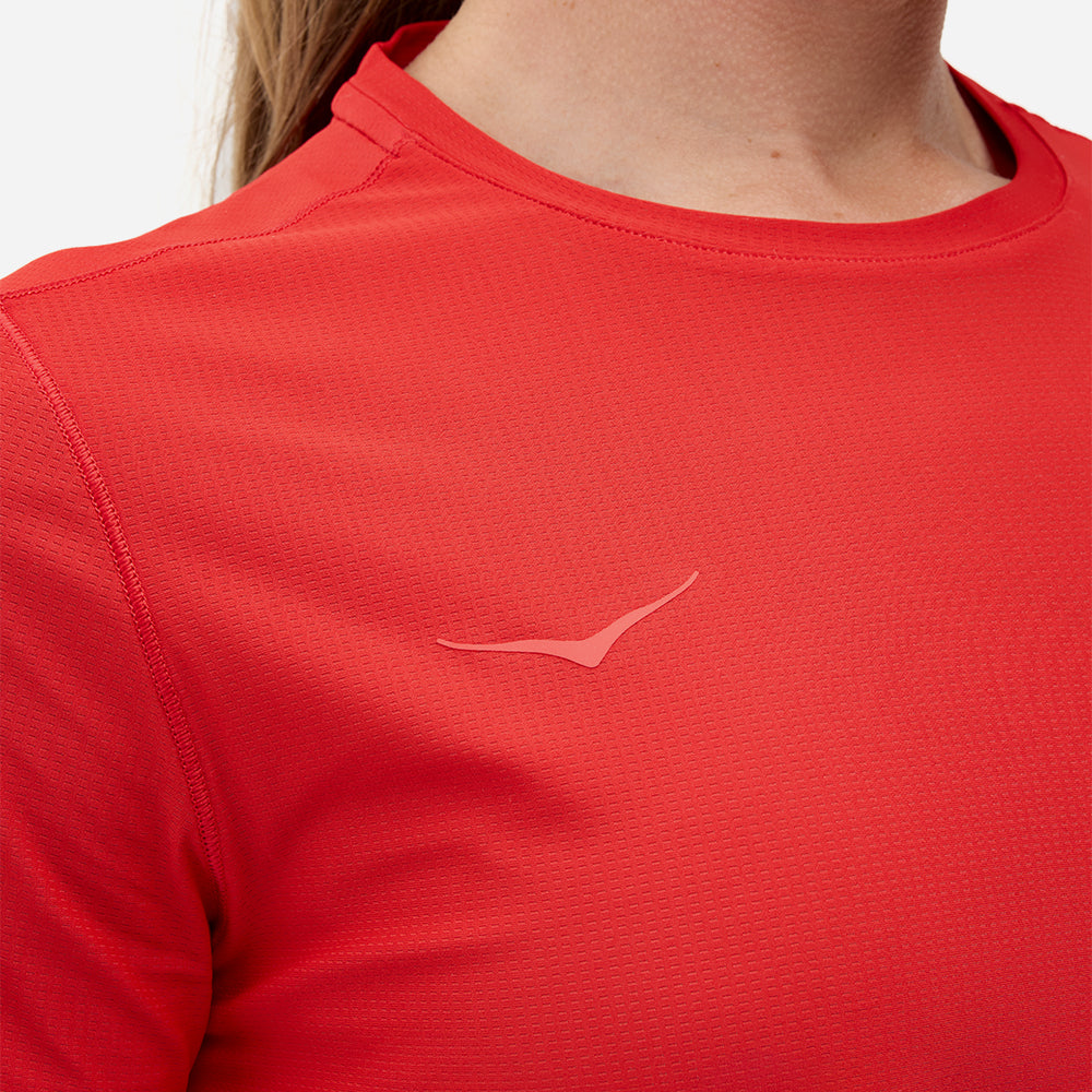 Áo Thun Nữ HOKA Airolite Short Sleeve 2.0 - Đỏ - Supersports Vietnam