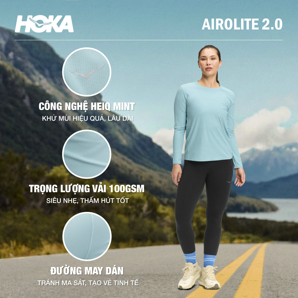 Áo Thun Nữ HOKA Airolite 2.0 - Xanh Dương - Supersports Vietnam