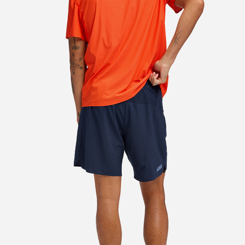 Quần Ngắn Thể Thao Nam HOKA Glide 7 2In1 - Xanh Navy - Supersports Vietnam