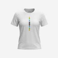 Women's HOKA Everyrun Short-Sleeve Joy Printed T-Shirt - White