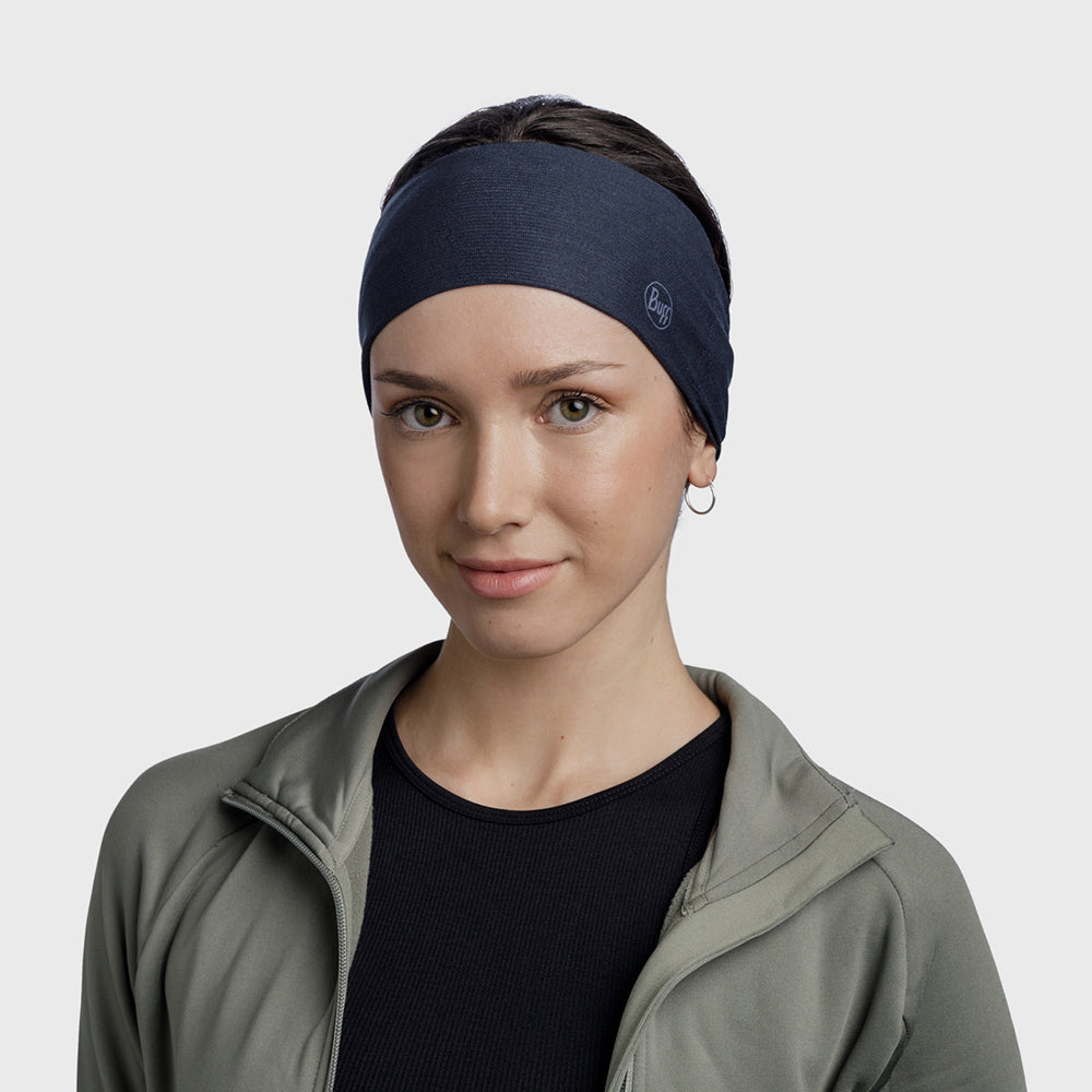 Băng Đô Buff Coolnet Uv® Wide Headband Solid Night Blue - Supersports Vietnam
