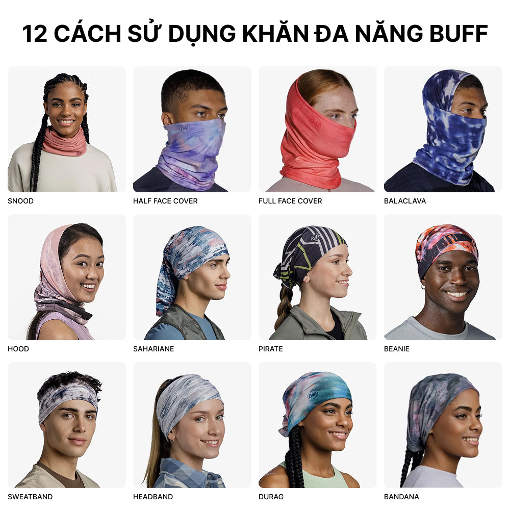 Khăn Đa Năng Buff Coolnet Uv® Abachar Rainbow Multi - Nhiều Màu - Supersports Vietnam