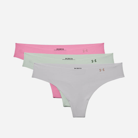 Women's Under Armour Pure Stretch Thong 3-Pack Underwear - Multicolor