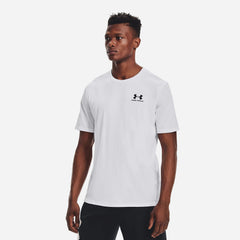 Men's Under Armour Sportstyle Left Chest Short Sleeve Shirt - White