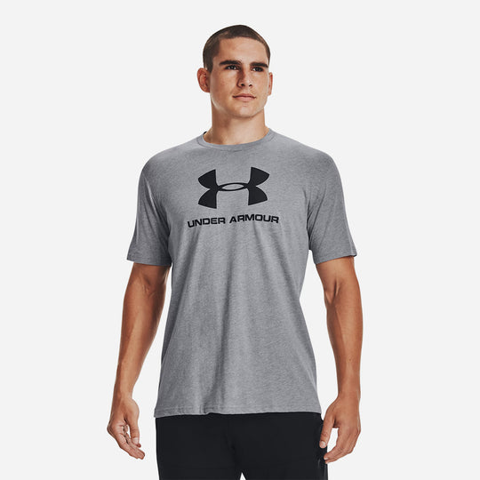Men's Under Armour Sportstyle Logo Short Sleeve T-Shirt - Gray