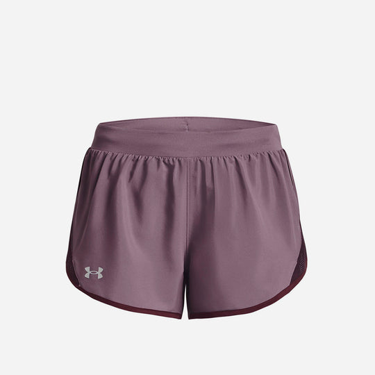 Women's Under Armour Fly By 2.0 Printed Shorts - Purple