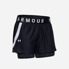 Women's Under Armour Play Up 2-In-1 Shorts - Black