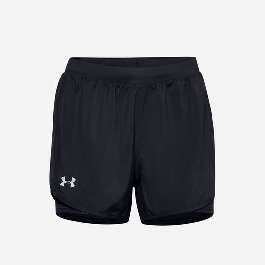 Quần Ngắn Thể Thao Nữ Under Armour Fly By 2.0 2-In-1 - Đen