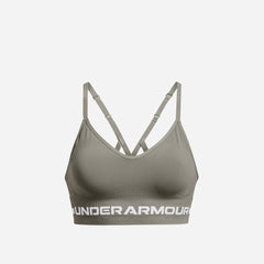 Women's Under Armour Seamless Low Long Light-Support Bra - Gray