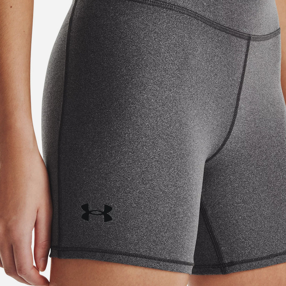Under Armour Ladies Grey HeatGear Stretch Compression Shorts Size L
