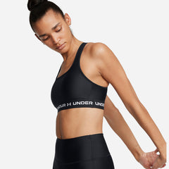 Women's Under Armour Crossback  Medium-Support Bra - Black