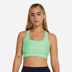 Women's Under Armour Crossback Mid Medium-Support Bra - Green