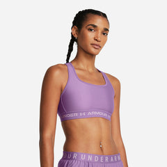 Women's Under Armour Crossback Mid Medium-Support Bra - Purple