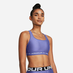 Women's Under Armour Crossback Mid Medium-Support Bra - Purple