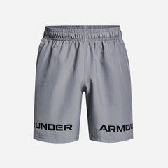 Men's Under Armour Woven Wordmark Shorts - Red