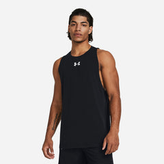 Men's Under Armour Baseline Cotton Tank - Black