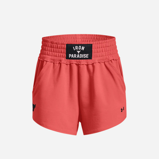 Quần Ngắn Thể Thao Nữ Under Armour Project Rock Terry - Hồng