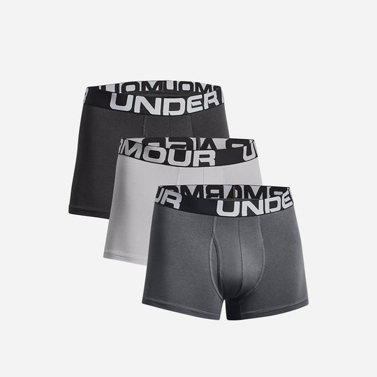 Men's Under Armour Charged Cotton® 3" Boxerjock® Underwear - Gray