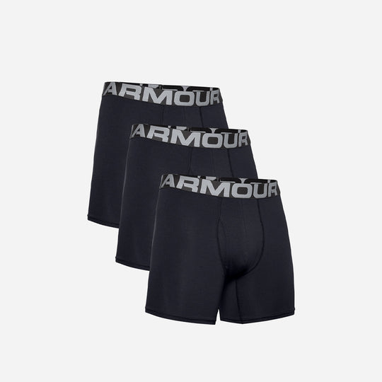 Men's Under Armour Charged Cotton® 6" Boxerjock® Underwear - Black