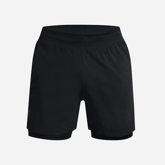 Quần Ngắn Thể Thao Nam Under Armour Iso-Chill Run 2-In-1 - Đen