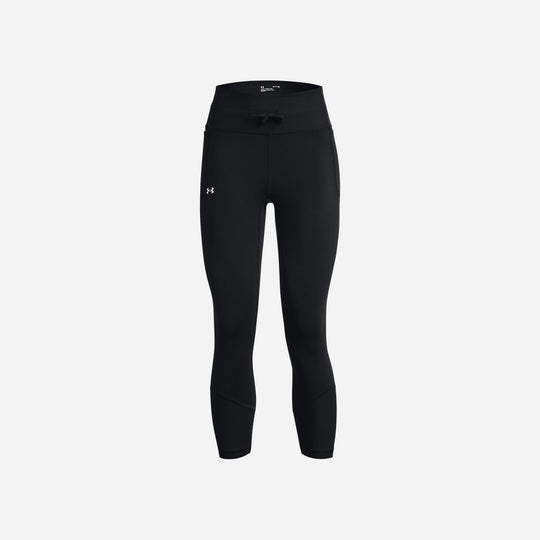 Women's Under Armour Meridian Rib Waistband Ankle Tights - Black