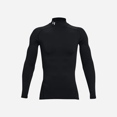 Men's Under Armour Coldgear Armour Comp Mock Long Sleeve T-Shirt - Black